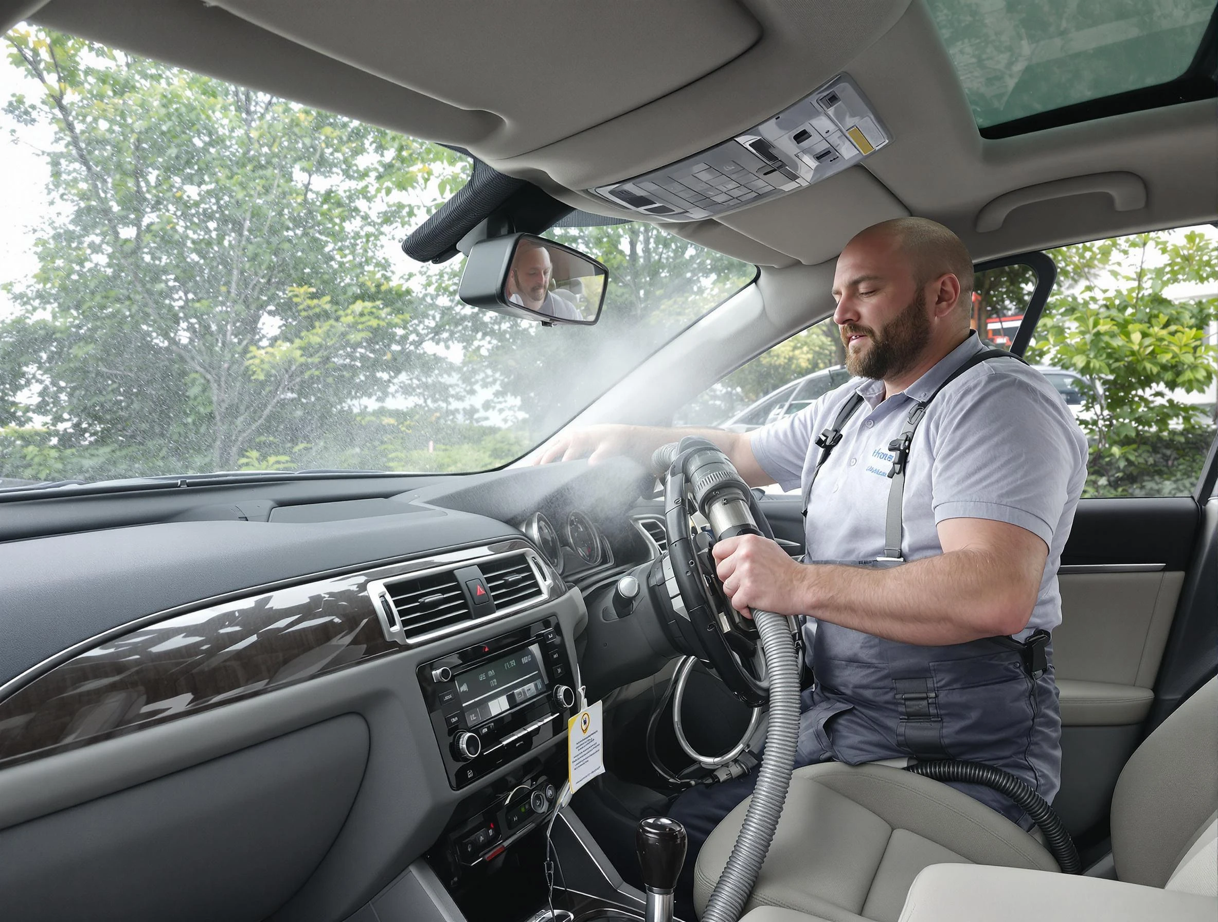 Pawtucket Air Duct Cleaning specialist performing professional car duct cleaning in Pawtucket