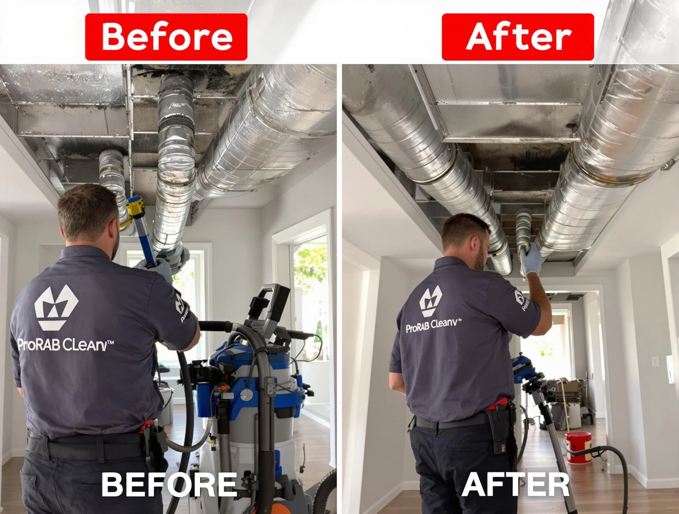 Pawtucket Air Duct Cleaning expert performing thorough residential duct cleaning in a Pawtucket home